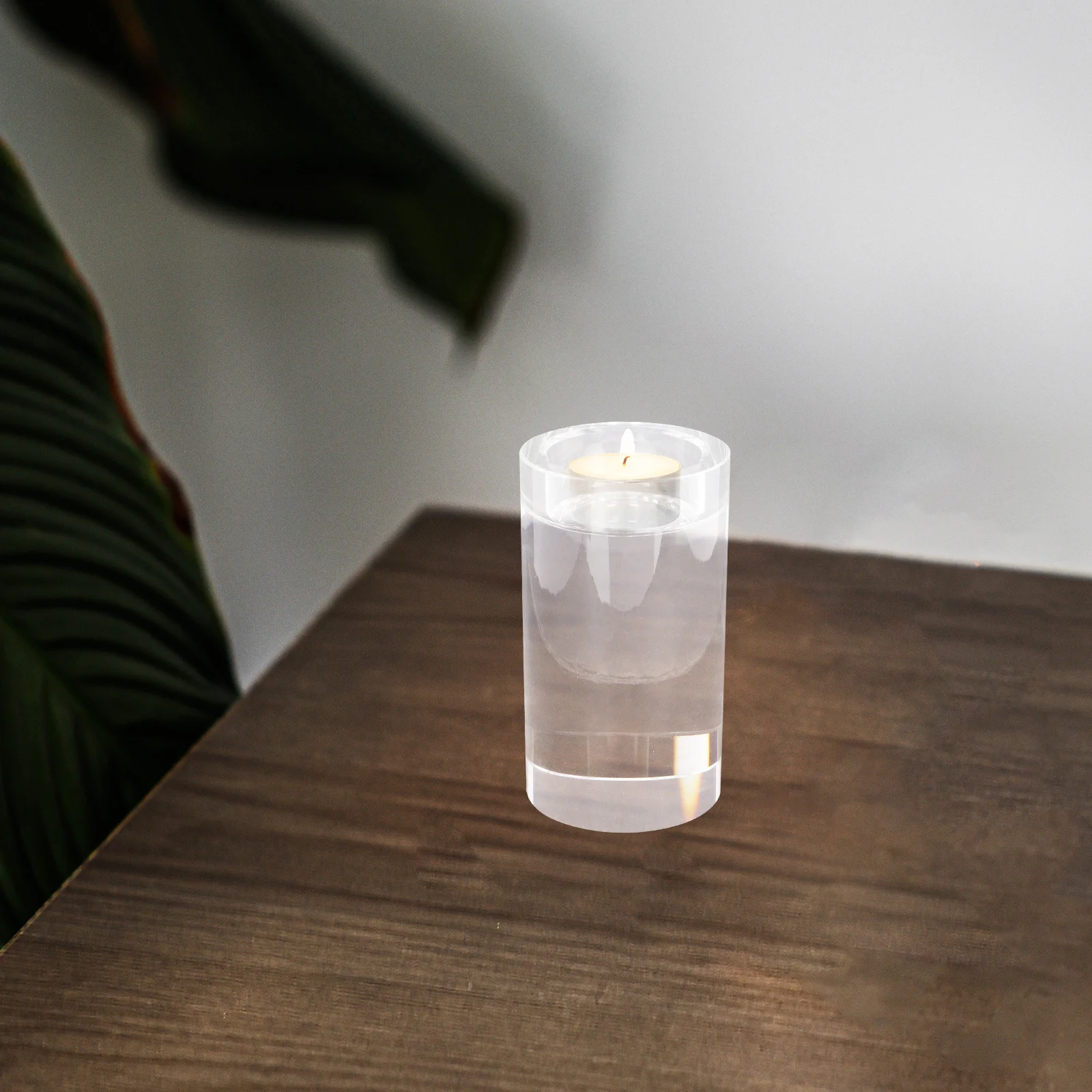 

Candlestick Glass Holder Crystal Decor Table Candlesticks Clear Holders Tapered