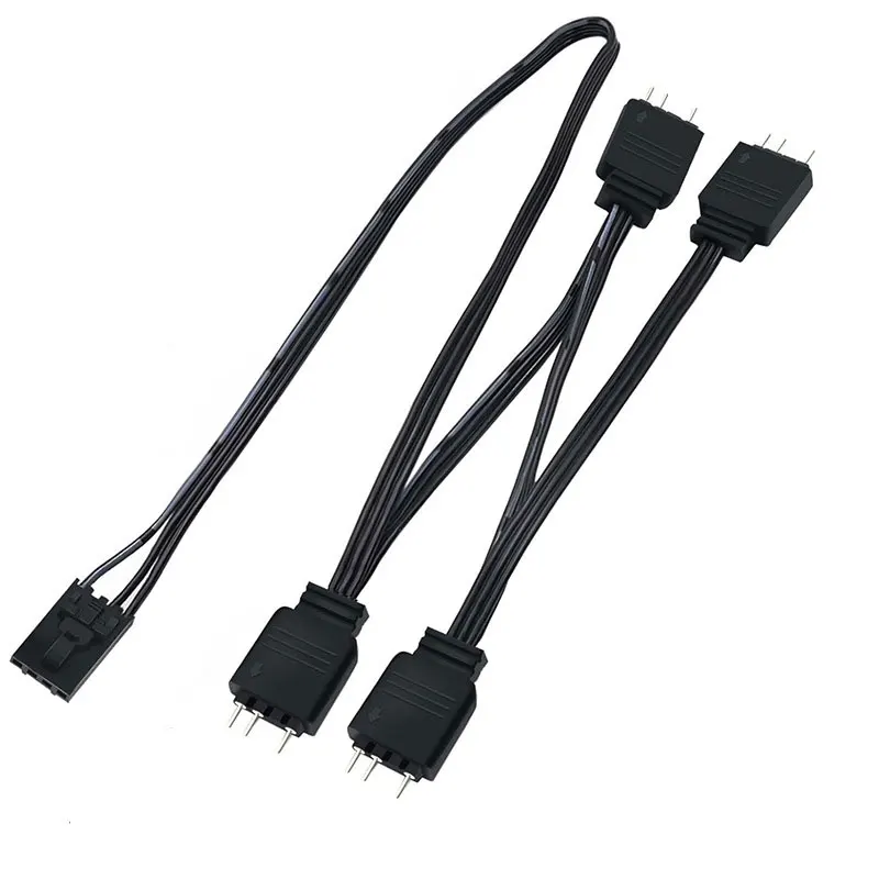 Angitu Corsair DHLL 120 Fan Light 2x3x4xRGB Convert Cable  HD LL120 140 QL Fan to 5V 3Pin ARGB Extension Cable 30CM+10CM
