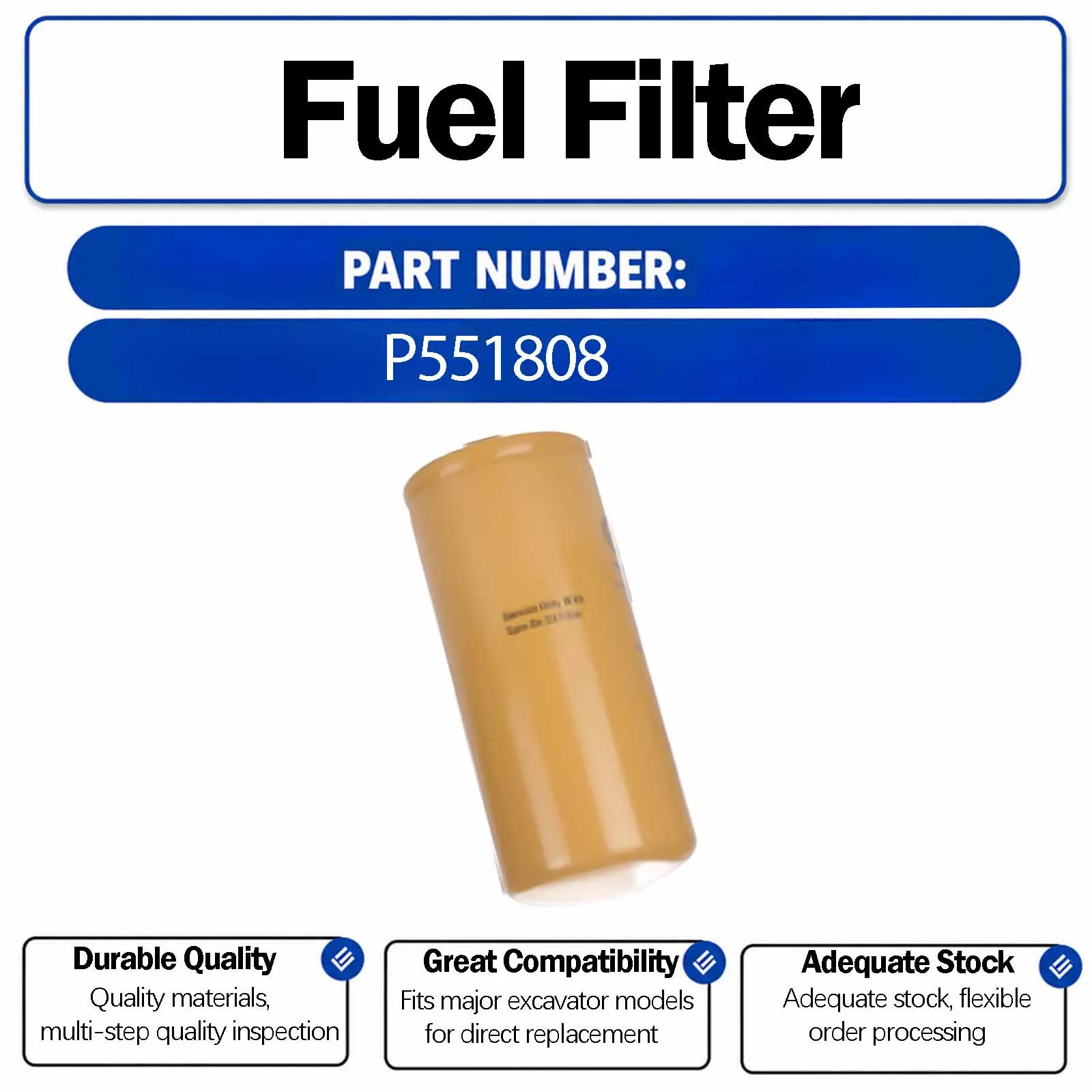 Oil Filter P554005 For XCMG XE520DK XE950DA Crawler Excavators