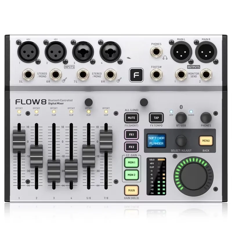 Flow8 Professional Band Live Sound Card Digital Mixer Dedicated