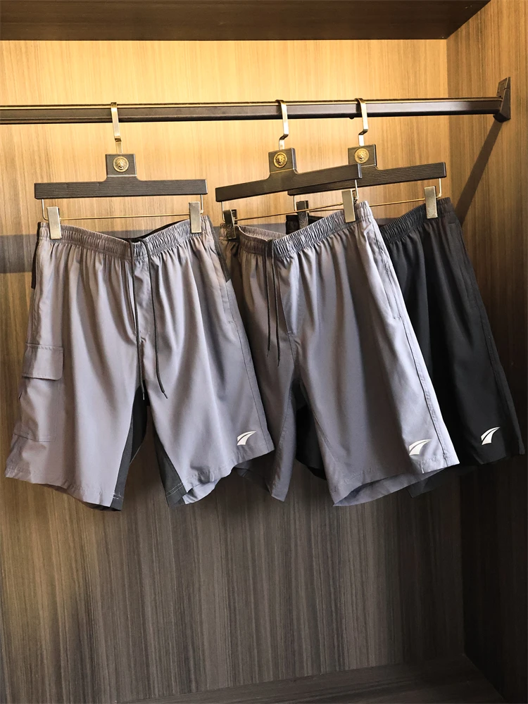 

Высокоэластичные летние мужские брюки для активного отдыха, быстросохнущие, повседневные, прямые, длиной до колена, городской стиль, для молодежи