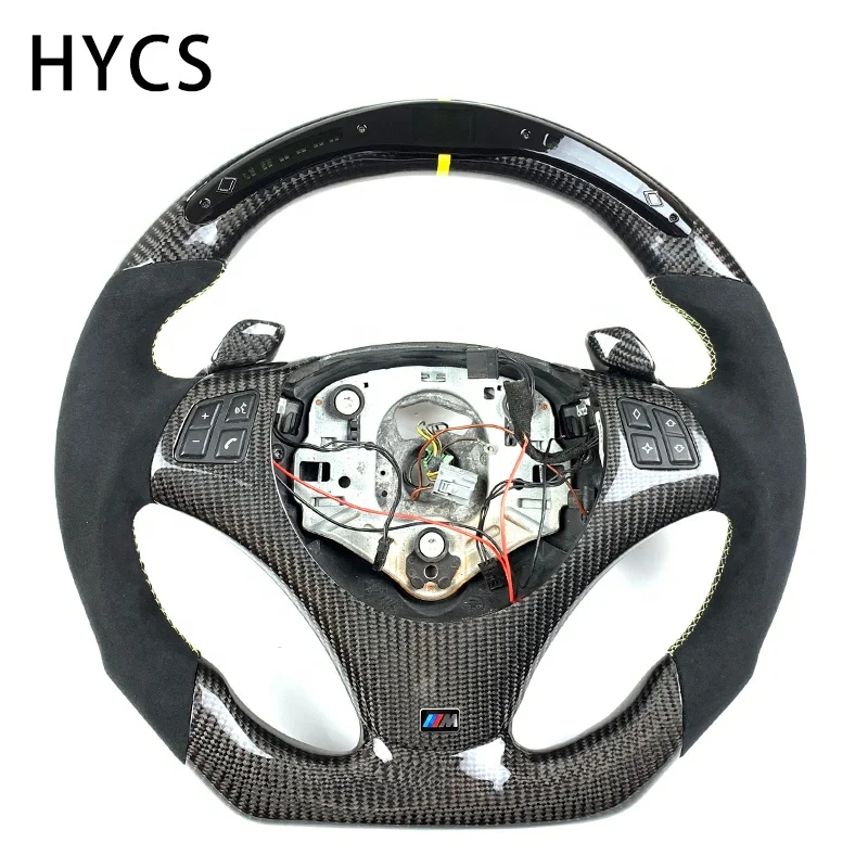 

Automobile interior accessories carbon fiber flat bottom steering wheel For BMW 3 series E90 E92 M3