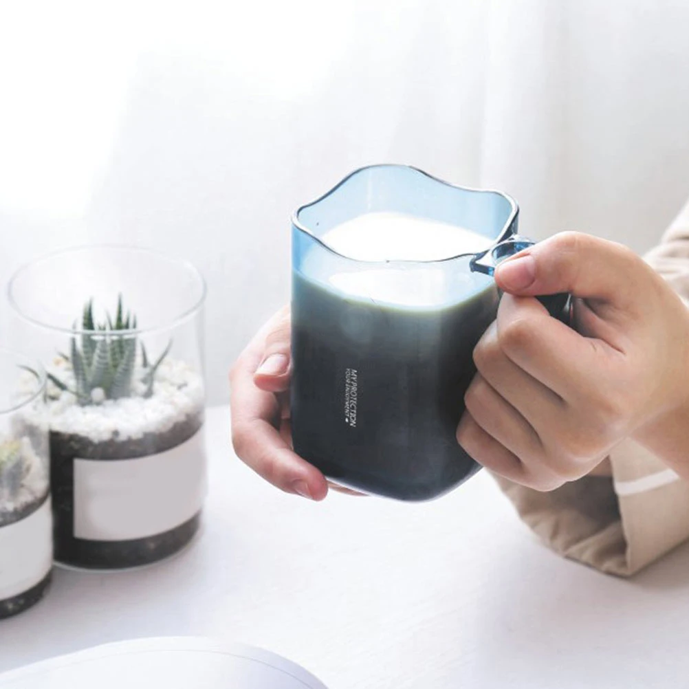 

1pc 350Ml Fashion Cup Toothbrush Holder For Travel Home Plastic Petal Mouth Widened Handle Storage