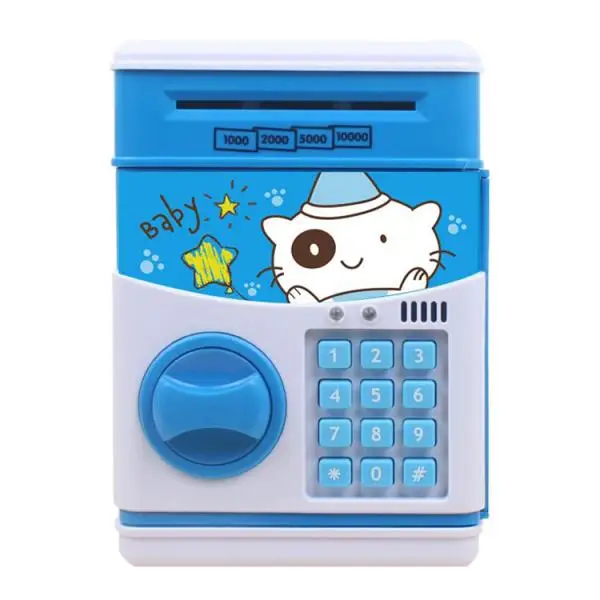 Cartoon Electronic ATM Password Piggy Bank Can Money Saving Box Toys Kids