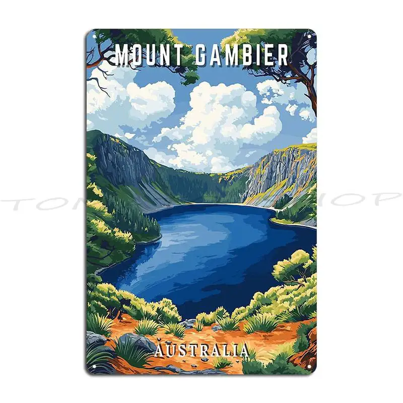 Mount Gambier In South Australia Vinatge Metal Sign Designing Wall Decor Cinema Vintage Customized Tin Sign Poster