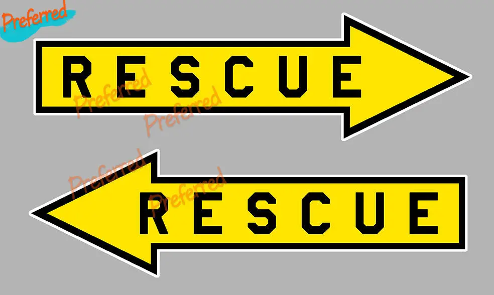 2 X RESCUE AIR FORCE USAF NAVY NATO OTAN RAF 15cm AUTOCOLLANT STICKER