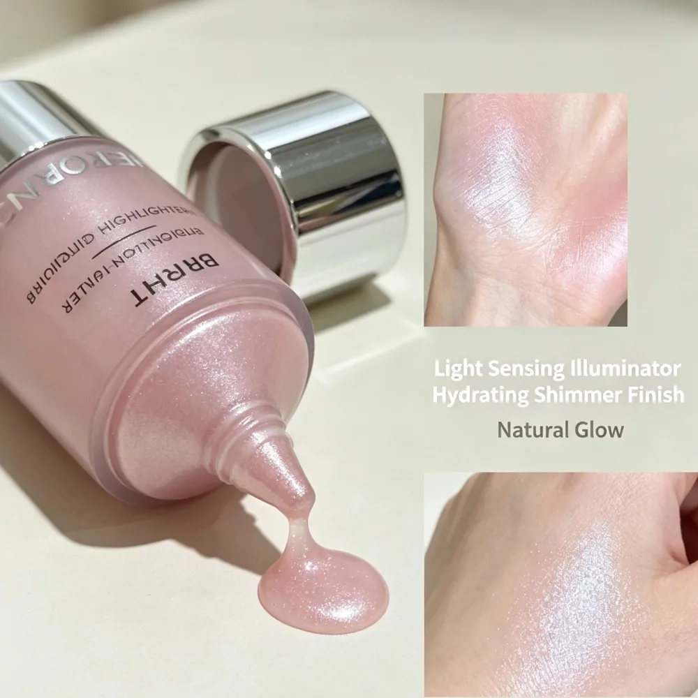 Liquid Highlighter Blush Water Light Shimmer High Gloss Waterproof Long-Lasting Brightening Natural Contouring Facial Makeup