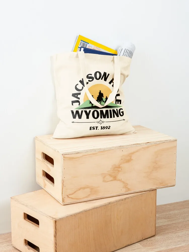 Jackson Hole Wyoming Tote Bag bag for beach Shopper handbag Handbags women reusable shopping bags