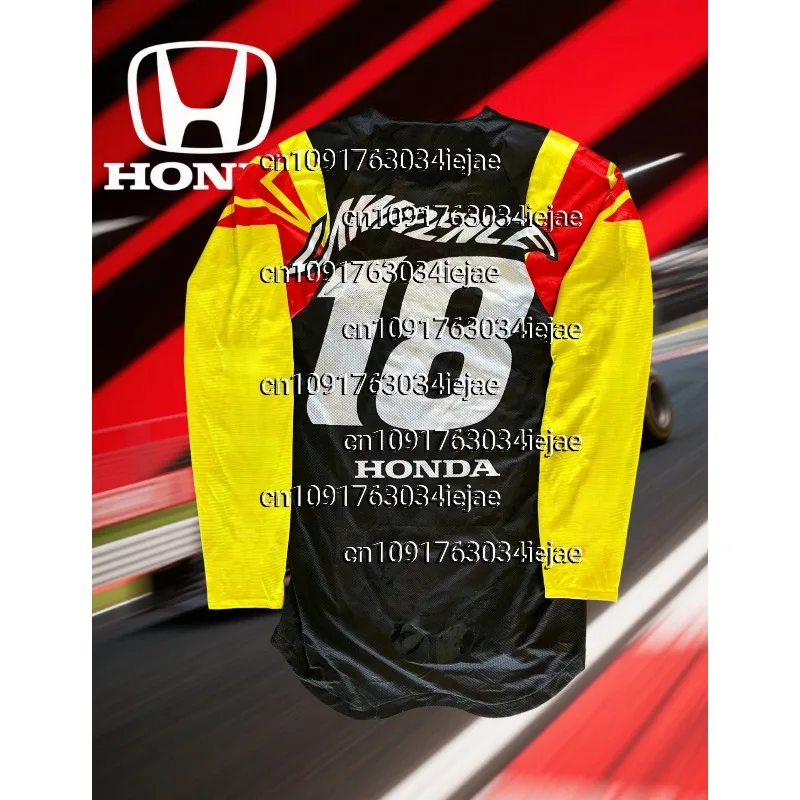 

Honda 2025 Printed Off-road Classic Motorcycle Mountain Bike Jersey Racing Sports T-Shirt Breathable Sweat Wicking Quick Jersey