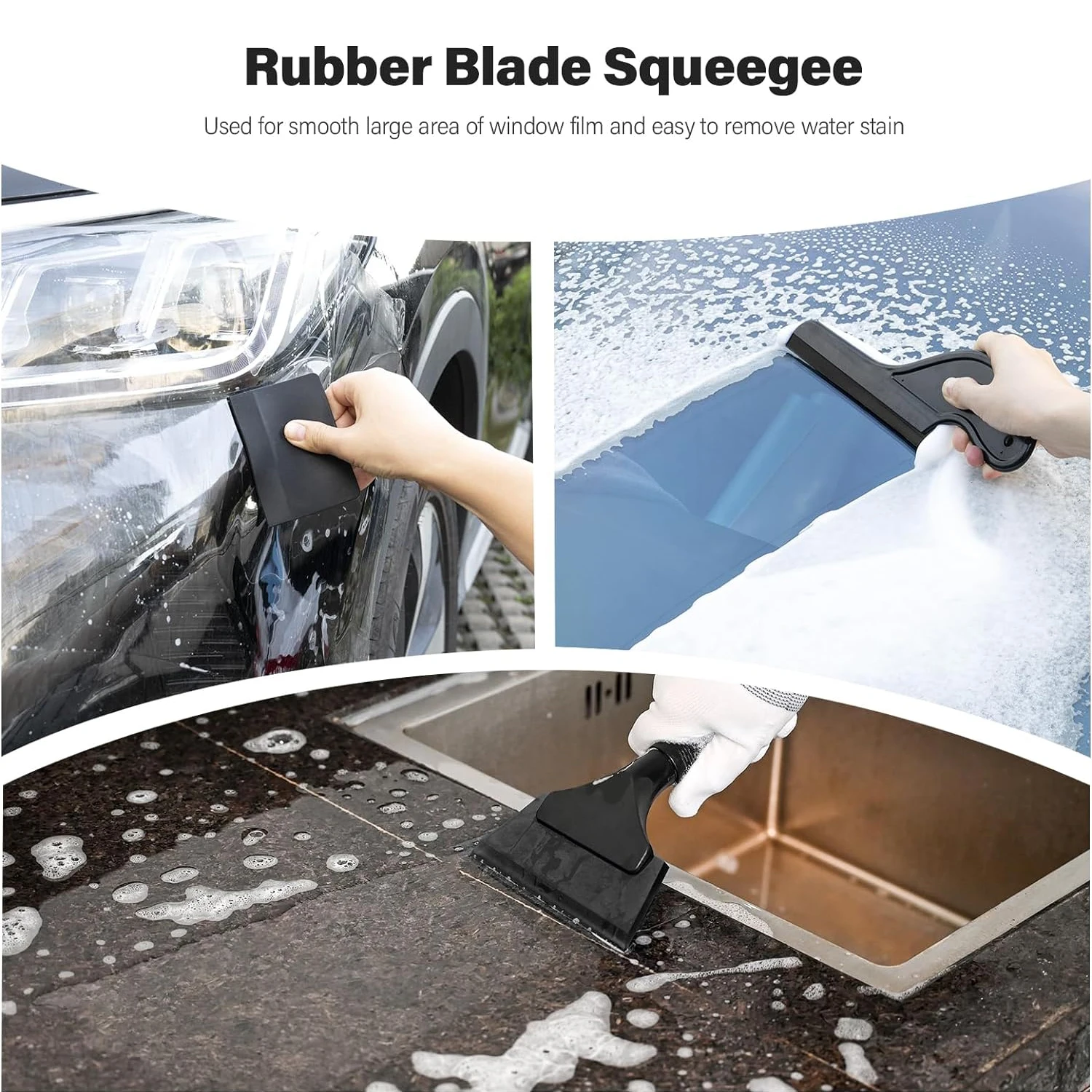 EHDIS Window Tint Kit Vinyl Wrap Bulldozer Squeegee Scrubber Paddle Plastic Scraper Glass Cleaning Windshield Film Install Tools