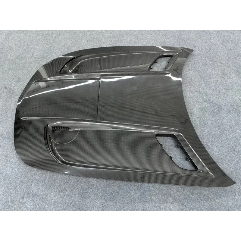 Car Part Dry Carbon BS Style Engine Cover Hood Bonnet for GT/GTS/GTC/GTR Peect Fitment