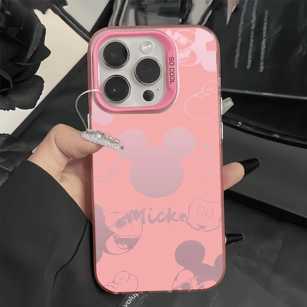 M-MickeIES-MinnIES-Mouses Phone Case Candy Matte Phone Case For IPhone 16 15Plus 14 13 12mini 11Pro Max Shockproof Back Cover