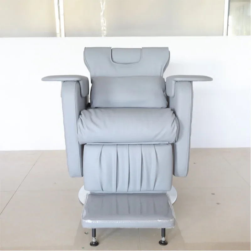 High-end barber shop chair Electric reclining barber chair Large chassis lifting hairdressing chair