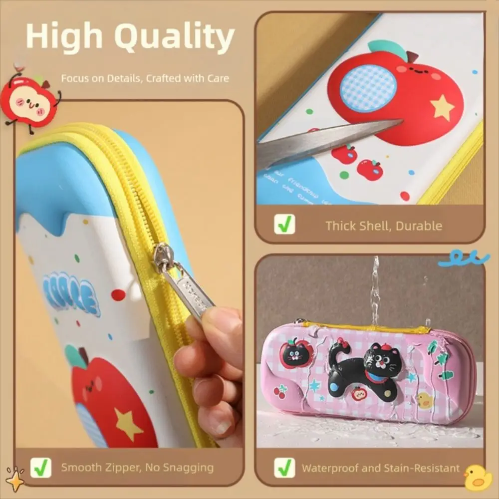 New 3D Pencil Case Large Capacity Soft Pencli Box Gift Cartoon Pen Bag Students Supplies