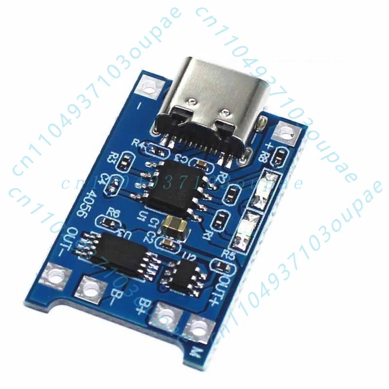 New 100pcs for TP4056 1A lithium battery charging board module TYPE-C USB interface charging protection two-in-one