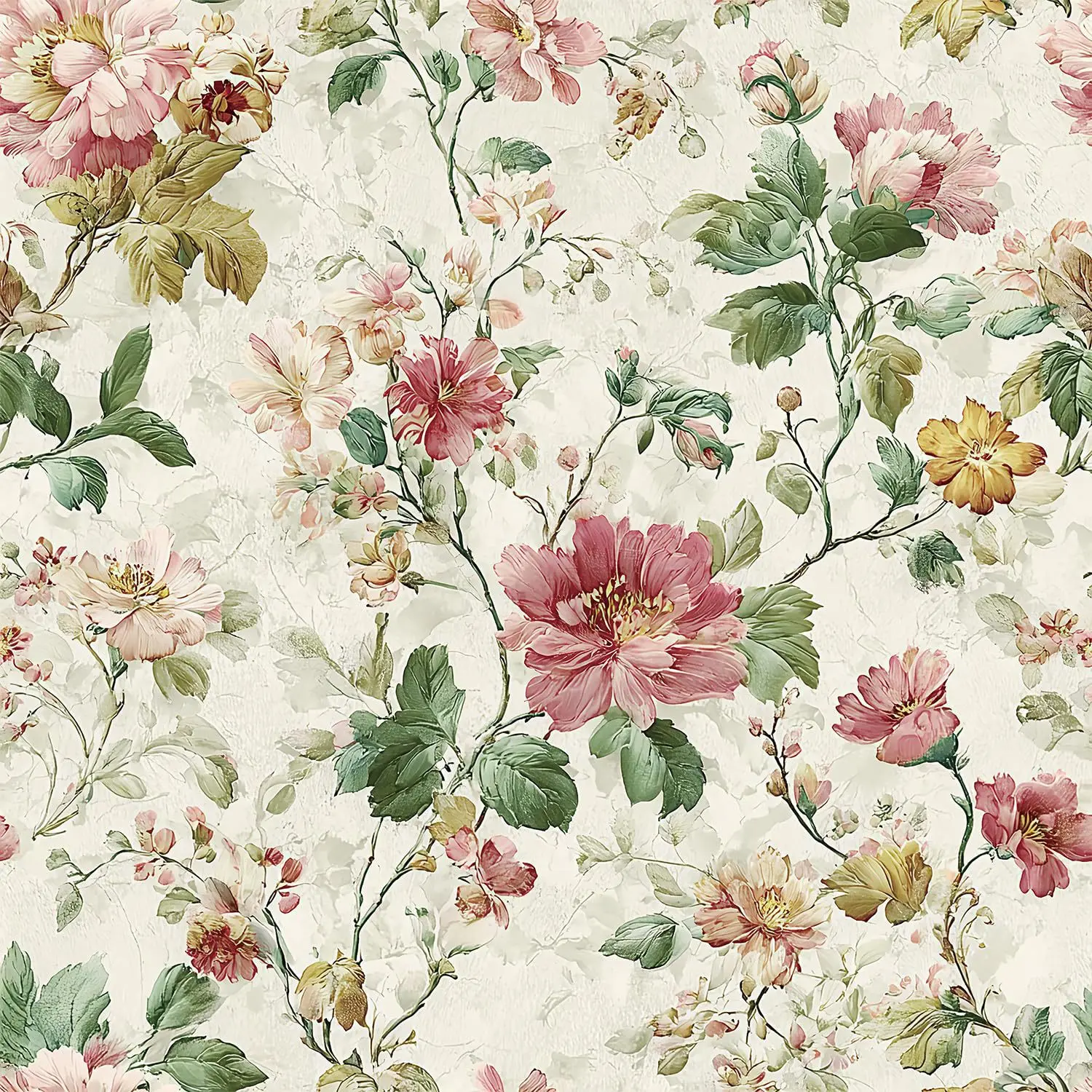 Vintage Pink Peony Floral Peel and Stick Wallpaper Removable Contact Paper Waterproof Wall Mural for Bedroom Living Room Decor