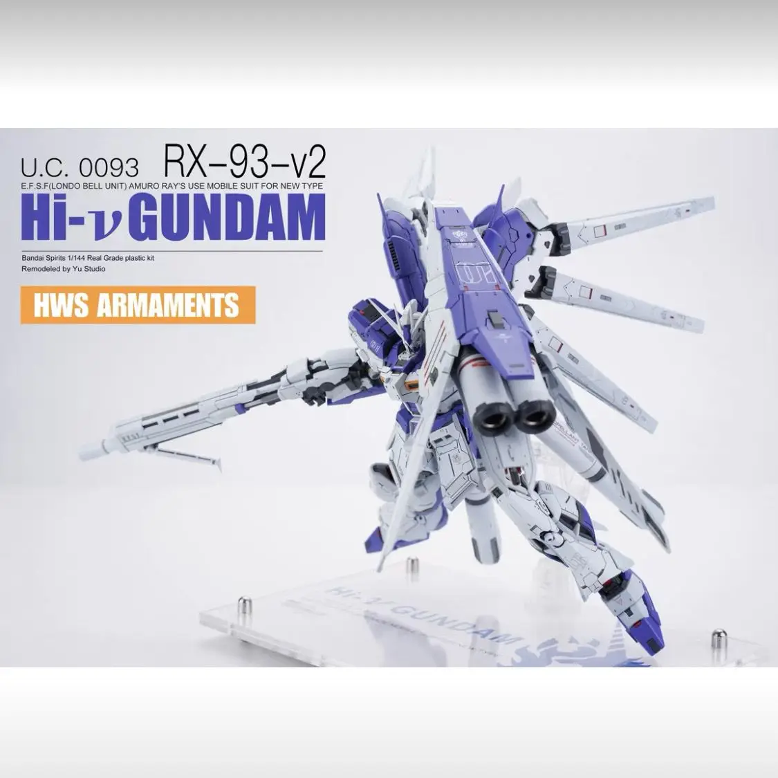 Yudi Studio Accessories Gk Resin Model No Color for Rg 1/144 Rx-93-v2 Hws Hi-Nu  Assembly Model High Quality Robot Kits