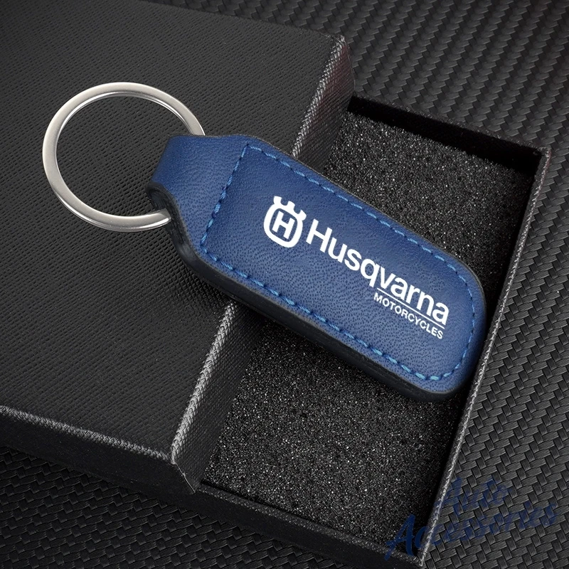 Leder-Autoschlüsselanhänger, Schlüsselanhänger, Anhänger, Schmuck, Geschenk, Zubehör für Husqvarna 701 SUPERMOTO & ENDURO Norden 901 Svartpilen 401