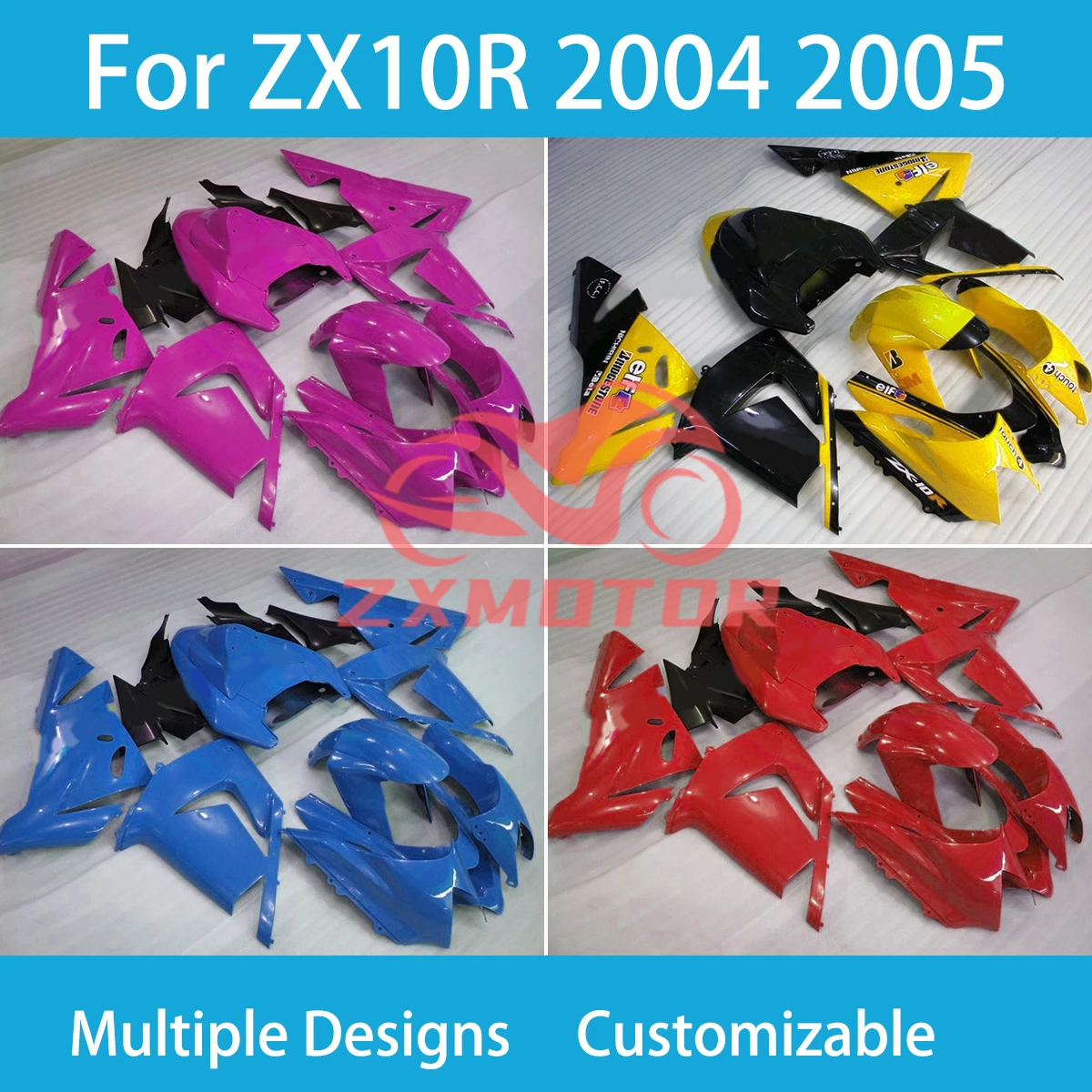 ZX10R 2004 2005 Hot Style Fairings for Kawasaki Ninja ZX 10R 04 05 Motorcycle Fairing Set Bodywork Panel Kit Fit