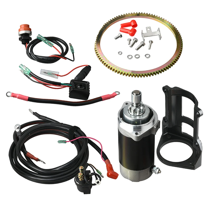 Elektrostarter-Kit für Suzuki DT40 40 PS, 2-TAKT-Anlasser, Relaiskabel, Gleichrichter, Bootsmotor, Zubehör