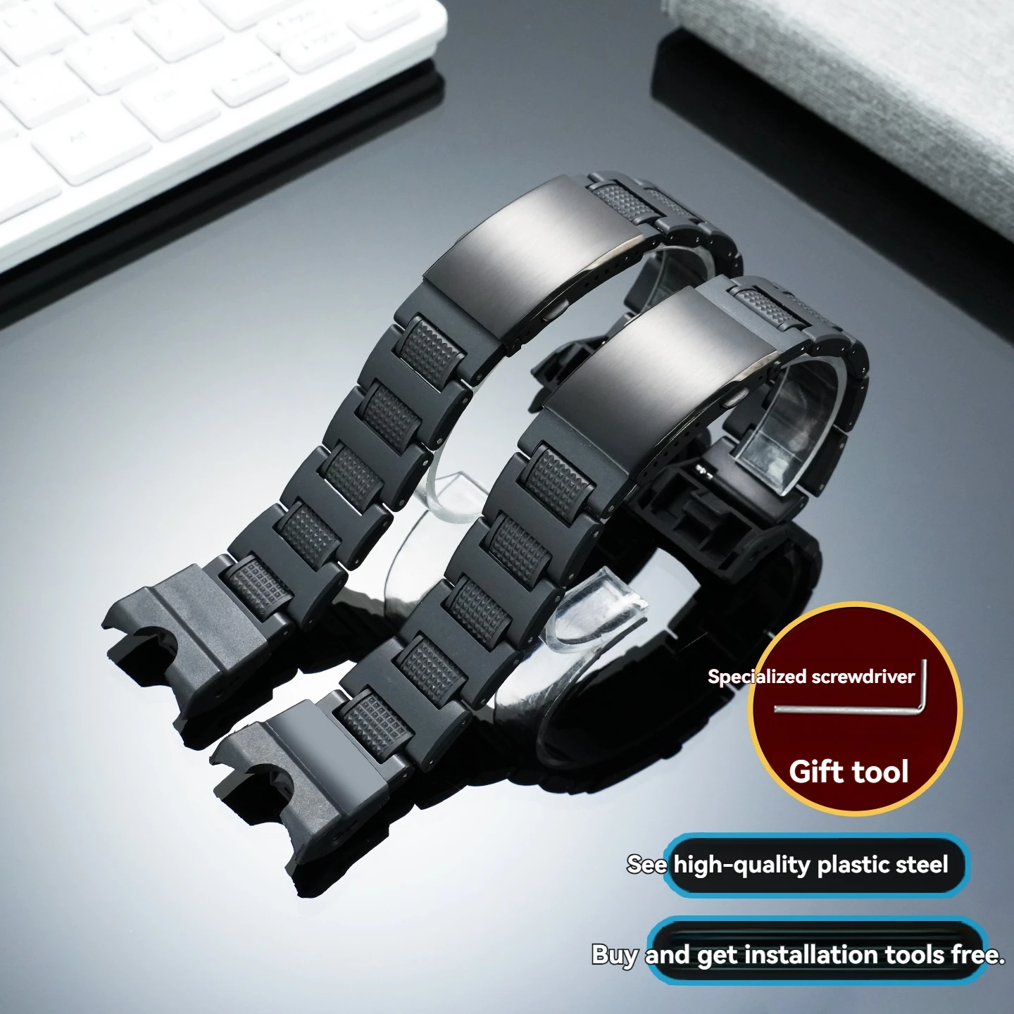 for Casio GG-B100 Series 5594 Little Mud King Watch - Lightweight Plastic Steel, Compass/Altimeter, Men's Chain Included, Shock
