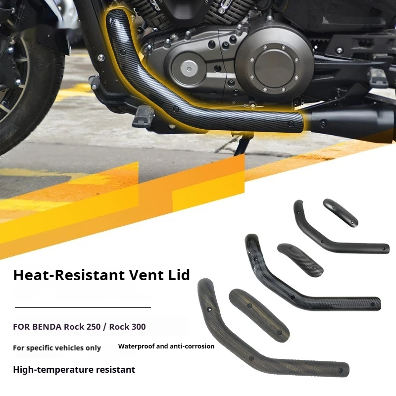 For Benda Rock 250 Rock 300 Exhaust Heat Shield Anti-Scald Guard No-Drill Accesorios Moto