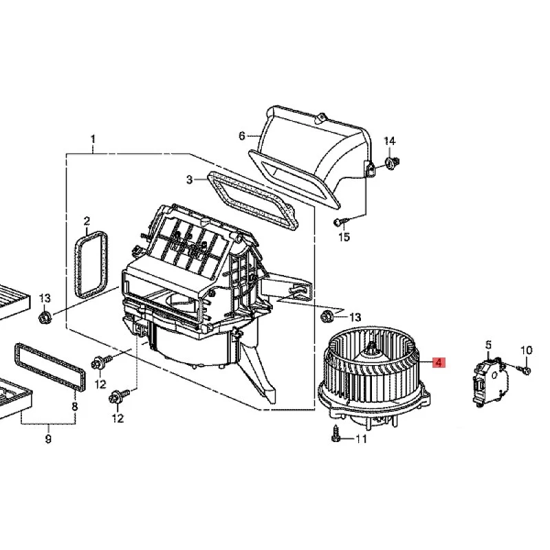 Suitable for 2008- Ho nd aF en gf an Cl as si cL in gp ai Blower assembly blower motor