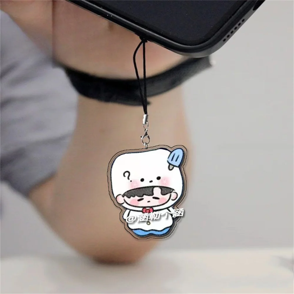 Game Love And Deepspace Xavier Zayne Rafayel Sylus Caleb Cosplay Keychain Rope Phone Chain Acrylic Keyring Bag Pendant Accessory