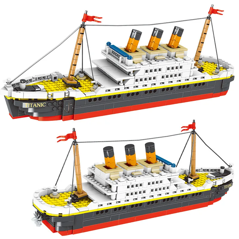 

MOC большие 1288-зерна титаник, собранные игрушки, строительные блоки, подарок студенту, модель круизного корабля «сделай сам», настольные украшения, klocki juguetes