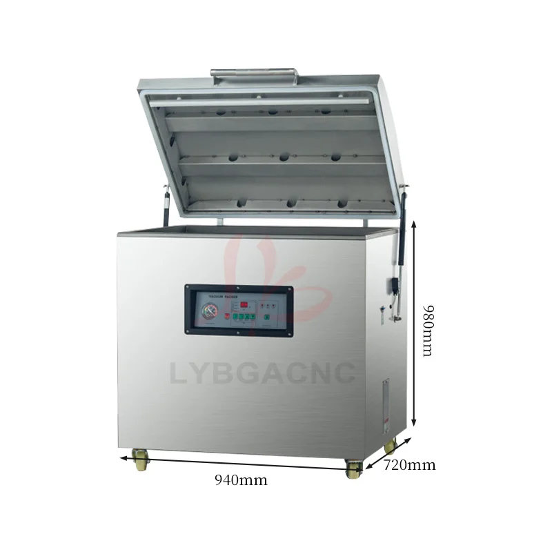 Máquina de sellado de envasado al vacío de LY-800, selladores de alimentos, cámara de vacío de 800x10mm, equipo de embalaje de 436x420x75mm