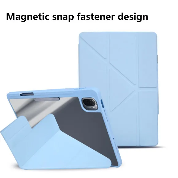 Etui Y-Folding do OPPO Pad 5 12.1 cala 4 Pro 13.2 3 Pro 12.1 SE 11 Air2 Neo 11.4 Air 10.36 Pad 3 2 Akrylowa Obudowa z Przegródką na Rysik