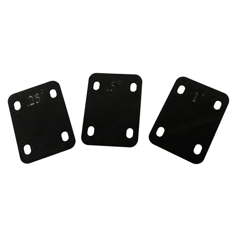 Guitar Neck Shims 3Pcs 0.25°, 0.5°, and 1°Degree Gasket for Guitar and Bass Bolt-On Neck Repair