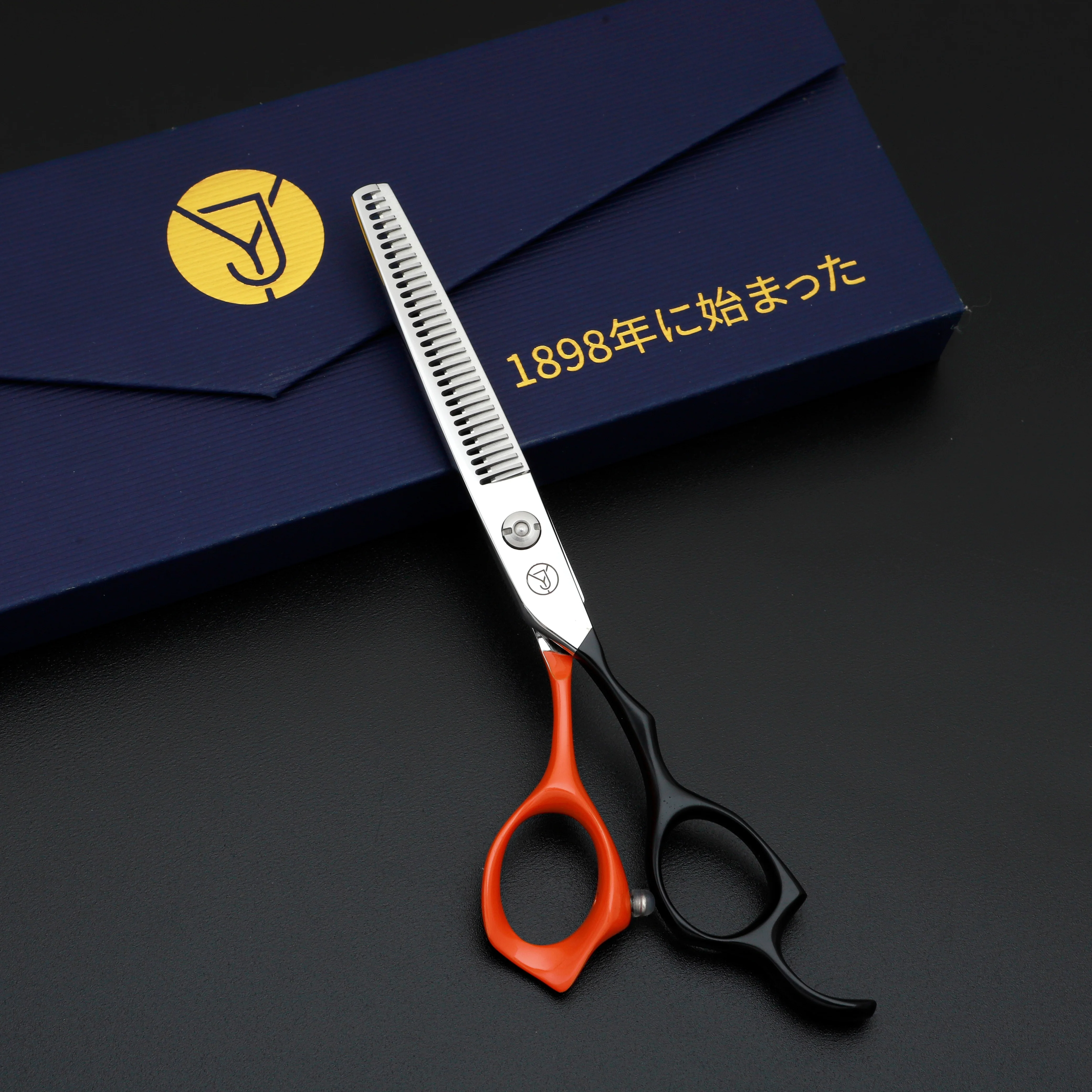 High-quality two-tone 6-inch professional hairdressing scissors, manually polished precision bearings, flexible and lightweight