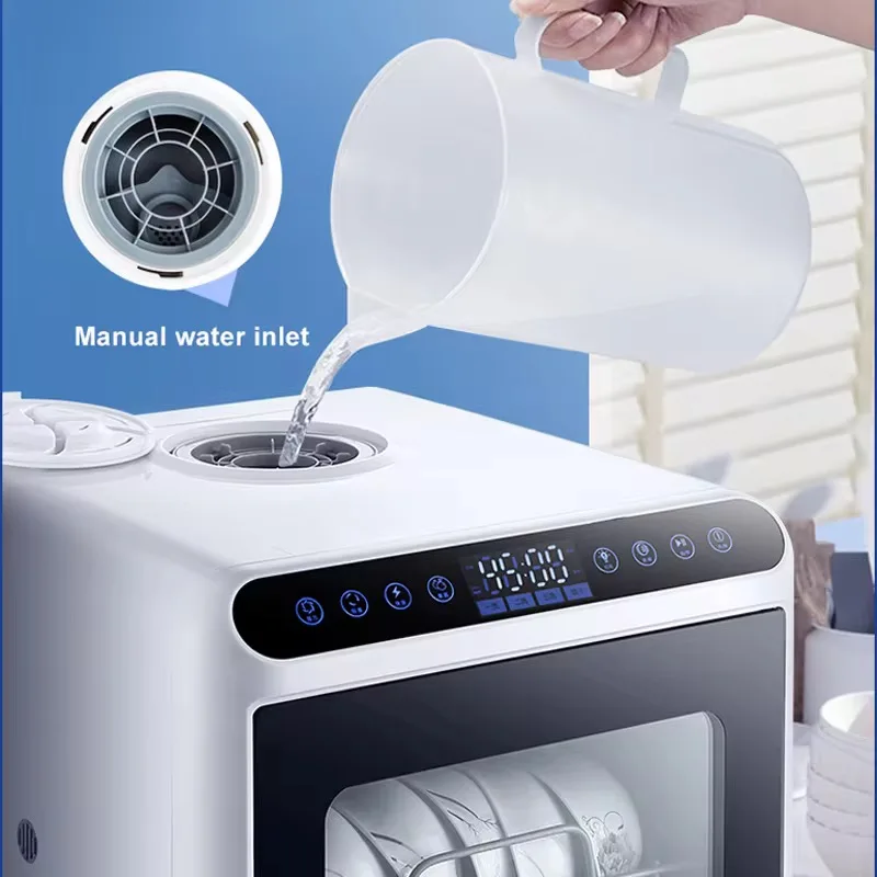 Household Desktop Mini Drawer Dishwasher, Portable Kitchen Intelligent Washer, Compact Home Appliance, 6L Capacity, Easy Install