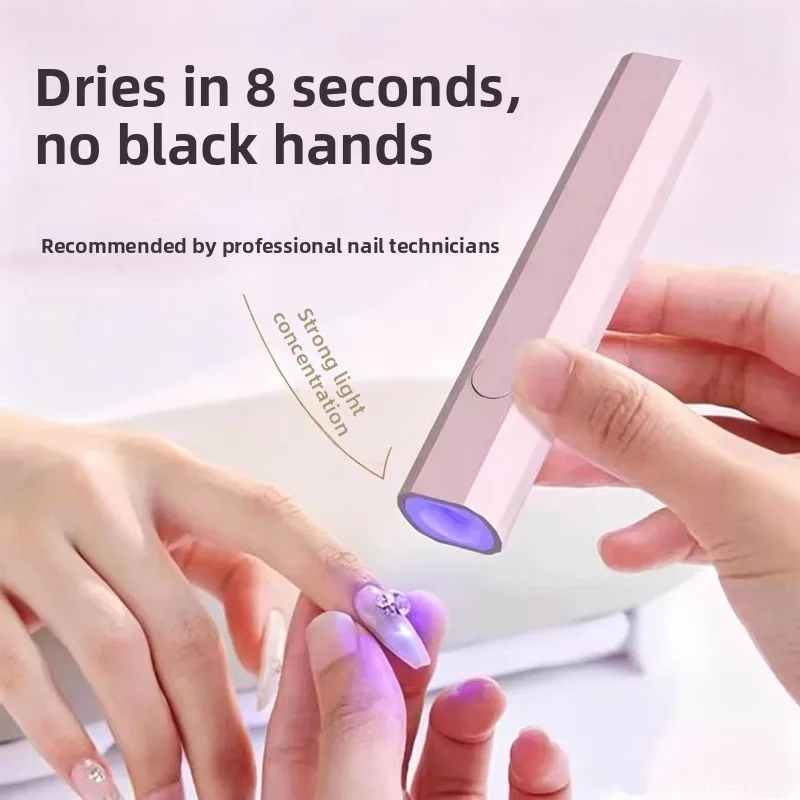 1/2pc Mini Handheld Portable Nail Lamp Fast Curing LED Light For Gel Polish Acrylic Tips Travel Manicure Tool