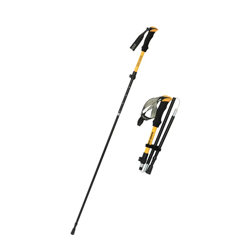Wanderstock aus Aluminiumlegierung, faltbarer Stock, Kletterausrüstung, ultraleichter, praktischer Stock