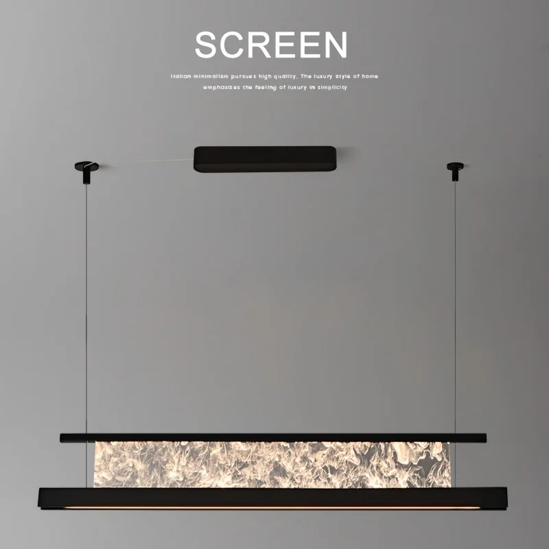 

Italian Modern Luxury Chandelier Dining Room Pendant Light Designer Highend Minimalist Art Bar Study Long Linear Lamp