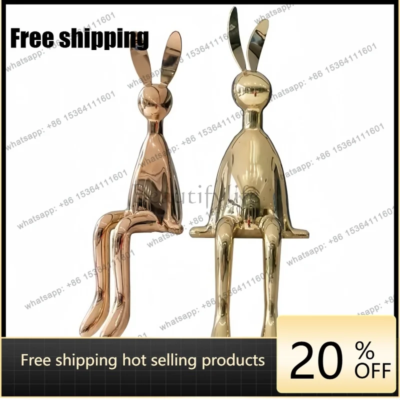 Stainless steel metal indoor pebble decoration Living room corridor hotel shop indoor sculpture artwork decoration