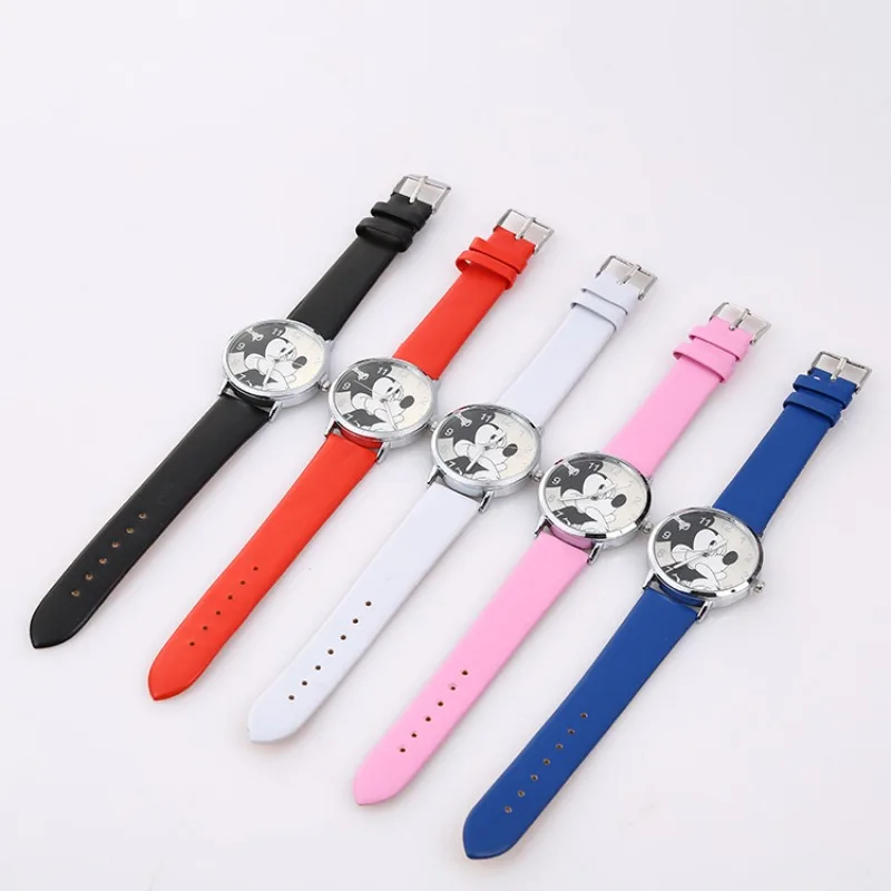 Miniso Disney Mickey Kids Analog Watch – Quartz Movement, PU Strap, Cartoon Design, Perfect Gift for Children