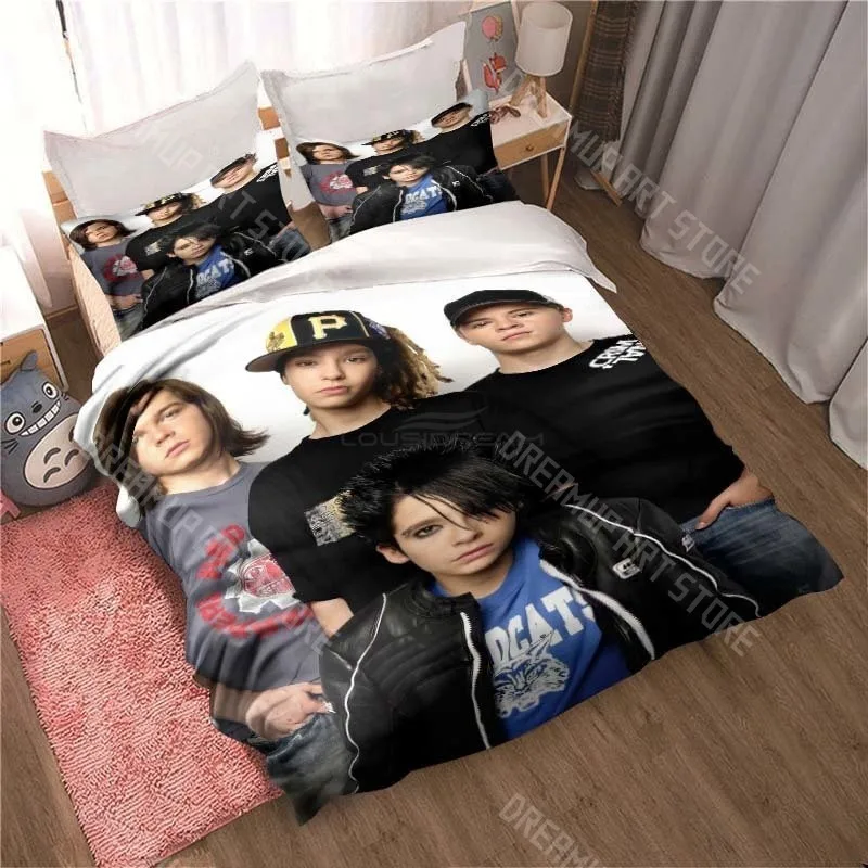 3D Printed Tokio Hotel Kaulitz Rock Band Bedding Set for Boys Girls Duvet Cover Twin Queen King Full Single Double Sizes