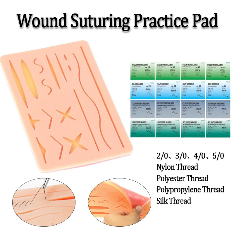 Medical Student Suturing Practice Tools Silicone Skin Multiple Wound Suture Practice Module