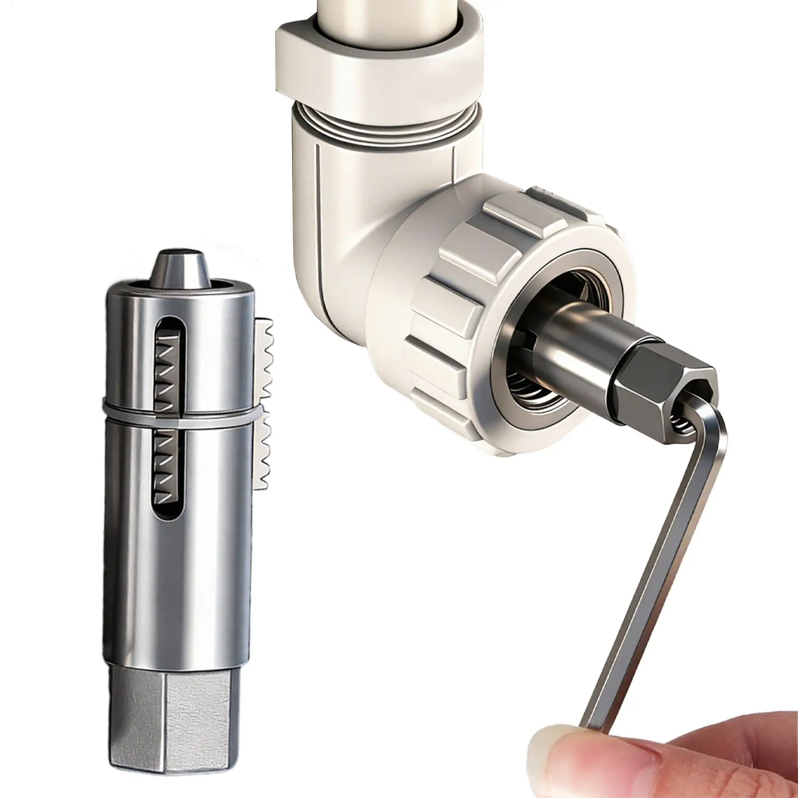 Broken Pipe Extractor Tool Adjustable Damaged Thread Extractor with Hex Wrench for Faucet Valve Tool accessories 12/14mm