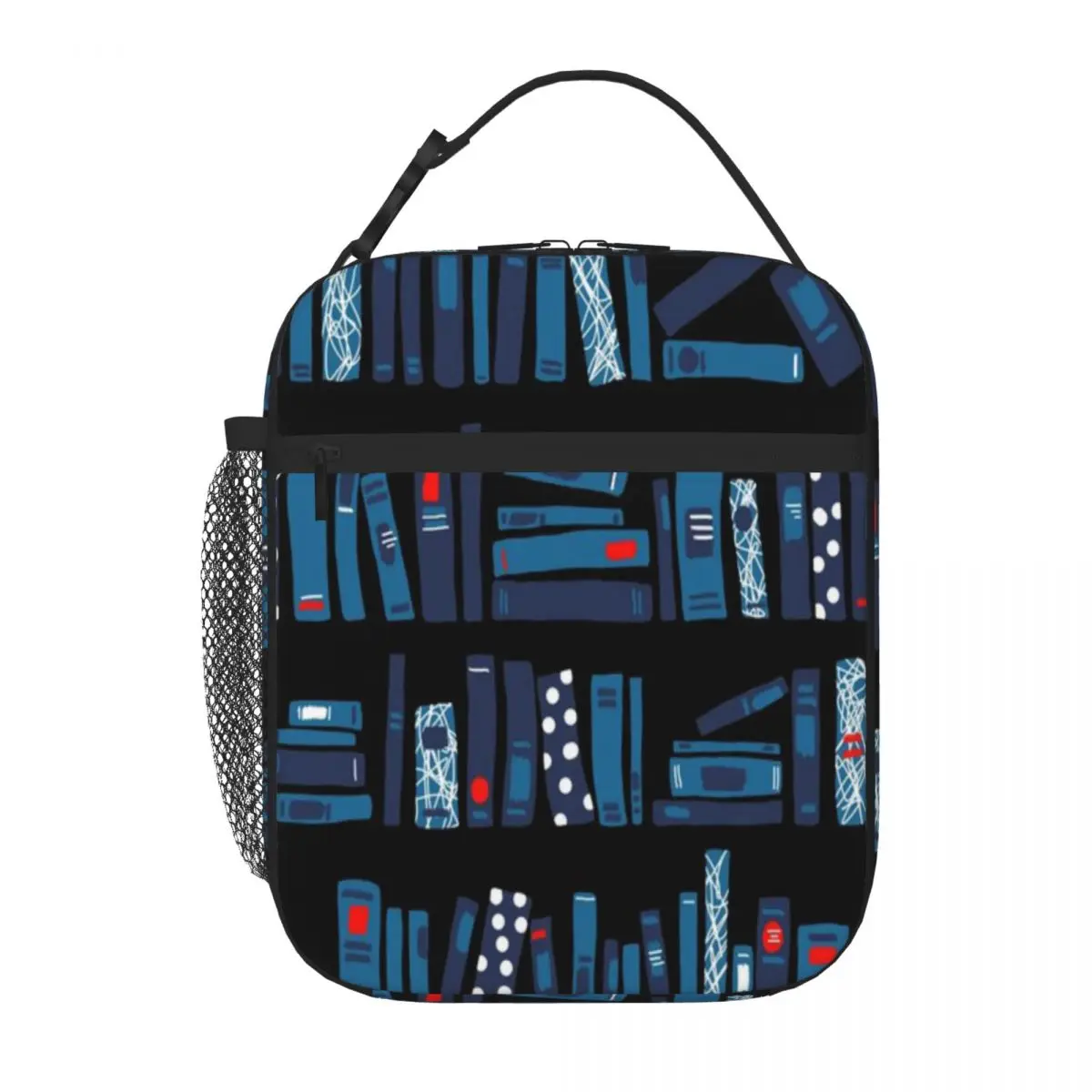 Hot Sale Keep Reading Black Rainbow Print Reusable Lunch Bag Pet Snack Carry Kids Lunch Bag
