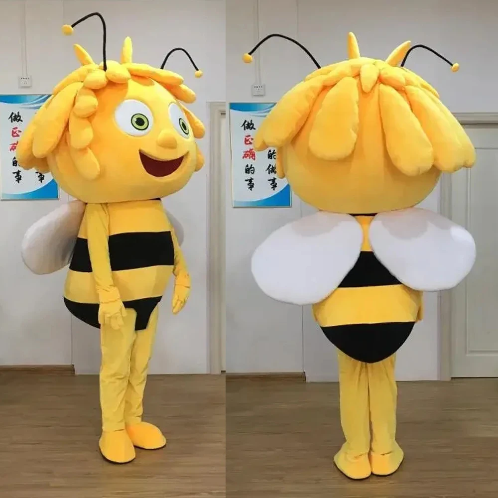 Maya Biene Maskottchen Kostüm Erwachsene Cartoon Charakter Cosplay Outfits Insekt Biene Thema Werbung Party Karneval Leistung Requisiten