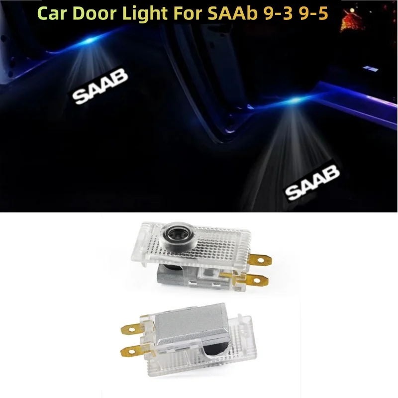 

2x Car Door Led Welcome Lights Logo Laser Projector Car Decoration Accessories Compatible With SAAB 9-5 1998-2011 9-3 2003-2012