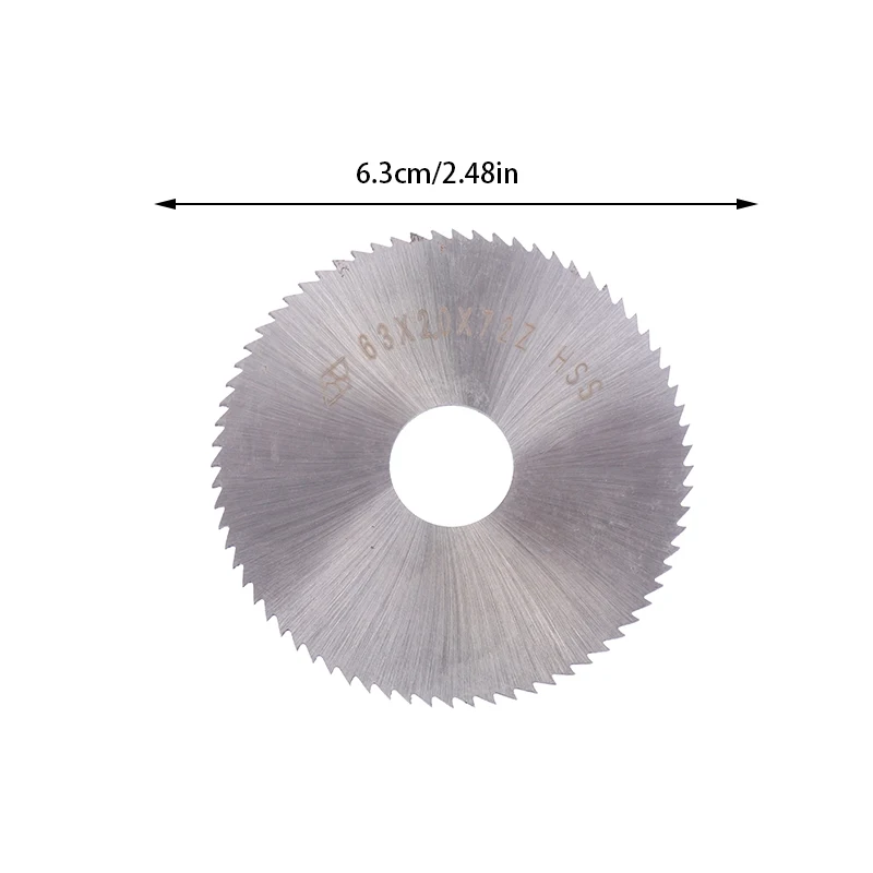 CNC 슬리팅 및 슬로팅 톱날, 금속 강철 절단 도구, W6542 HSS 강철 원형 절단 디스크, 63mm