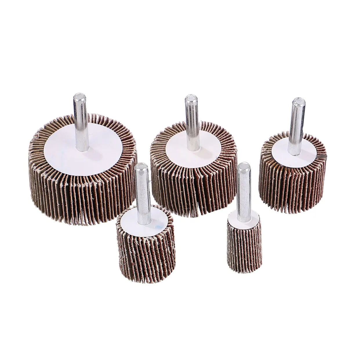 

10Pcs Louver Grinding Head Handle Brown Corundum Abrasive Polishing Wheel Sandpaper Rotary Tools Durable Practical Wood Metal