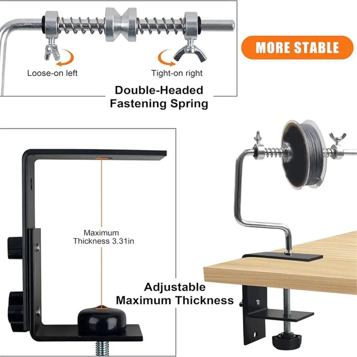 

618 Mega Sale Fishing Line Winder Spooler, Adjustable Reel Spooler Machine Fishing Accessories Portable Line Remover Tool