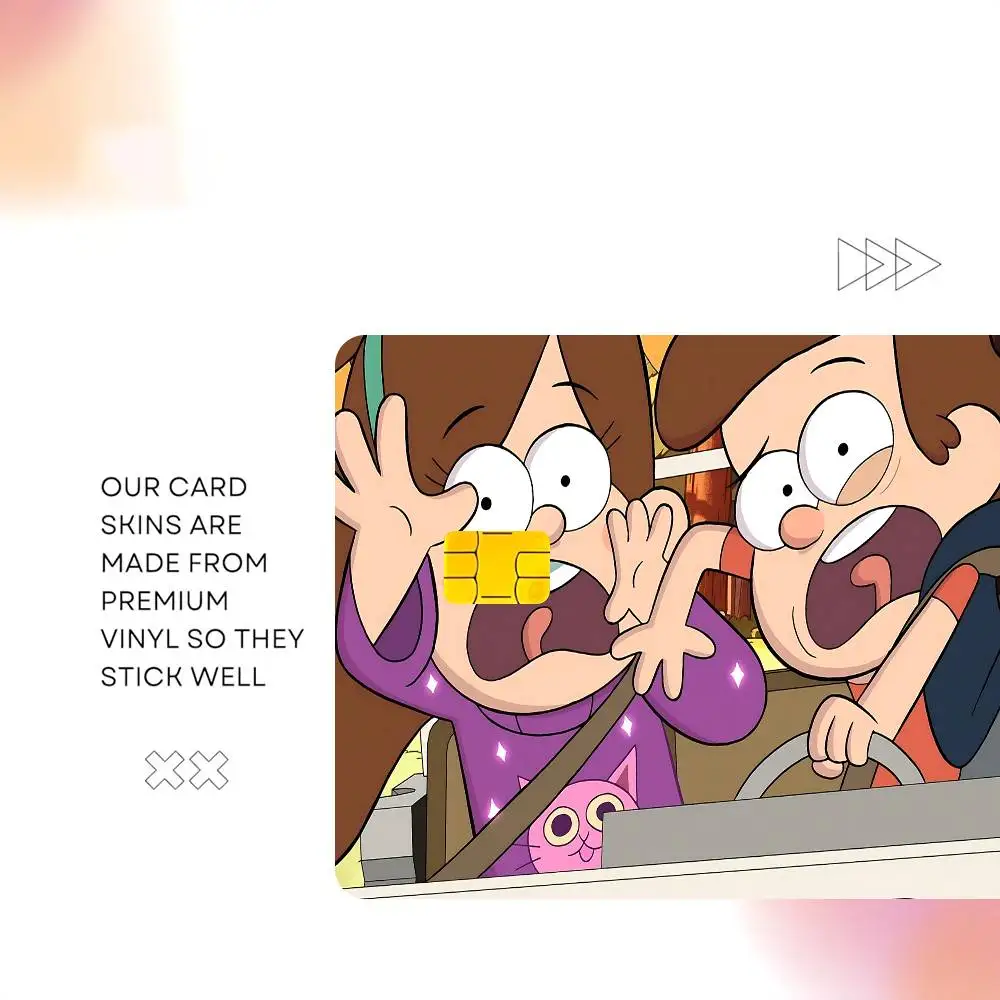 Cute G-Gravity Falls-S Credit Card Skin Stickers Suitable For VISA Card Bus And Subway Contactless IC Cards