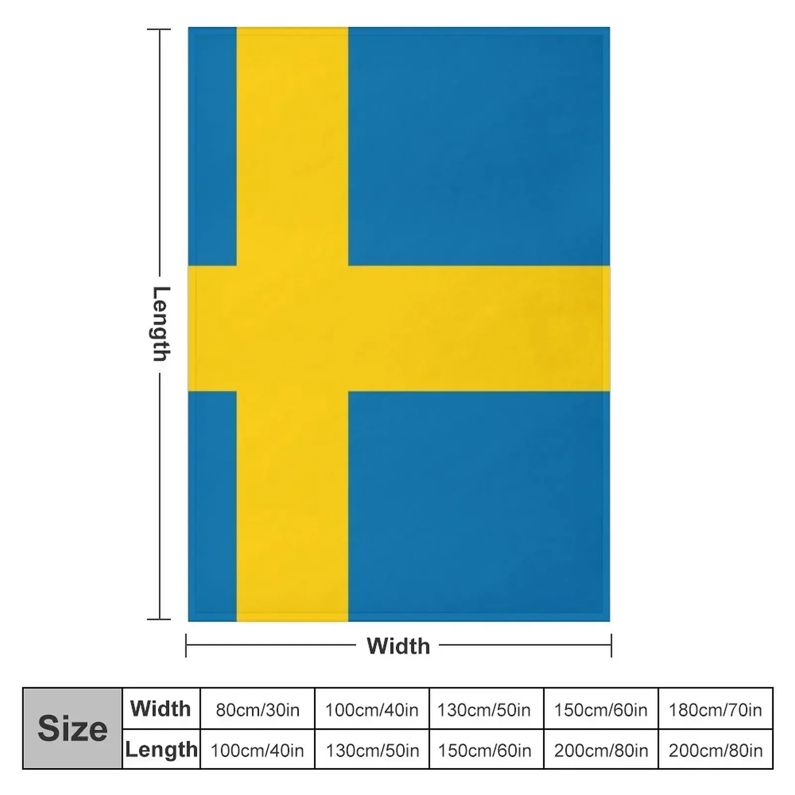Sweden Flag Throw Blanket warm for winter Nap Moving decorative Weighted Flannel Blankets